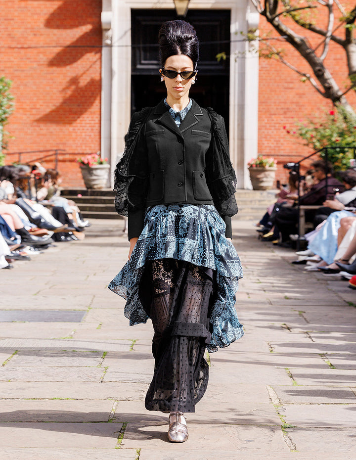 BORA AKSU Contrast Trim Fitted Cropped Blazer