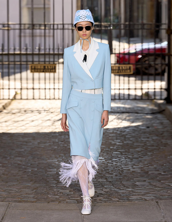 BORA AKSU Double Breasted Side Slit Skirt