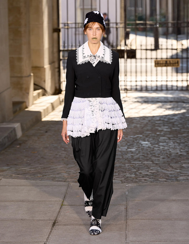 BORA AKSU Triacetate Colour-Blocked Lapel Short Blazer