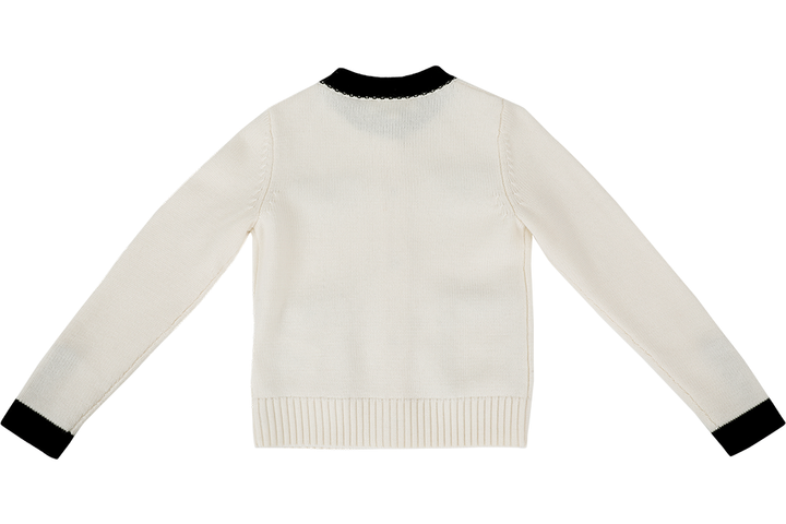 BORA AKSU KIDS Pearl White Signature Cardigans