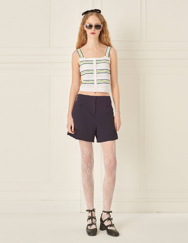 BORA AKSU Jacquard Knitted Suspenders