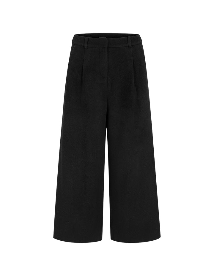 BORA AKSU Black Straightted Wide-Leg Wool Trousers