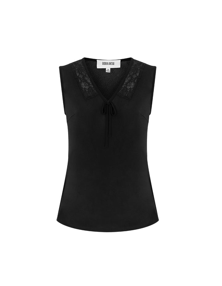BORA AKSU V-Neck Lace-Hollow Vest