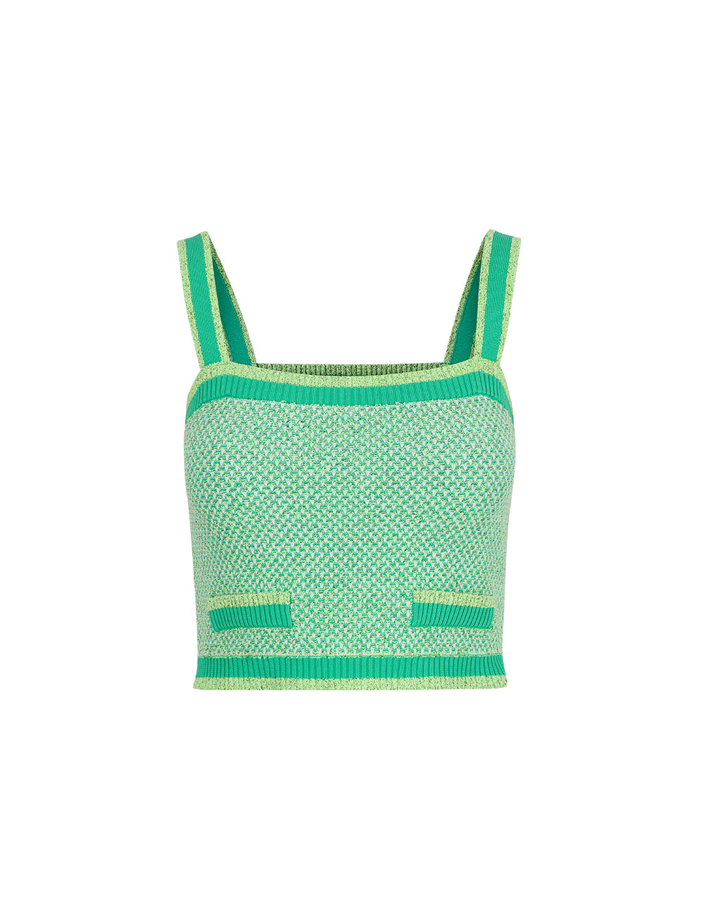 BORA AKSU Mixed Colour Crew Neck Knitted Vest With Straps