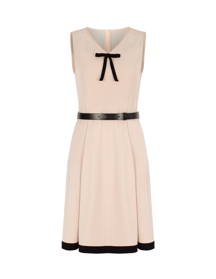 BORA AKSU V-Neck Sleeveless Gathered Waist Midi Dress