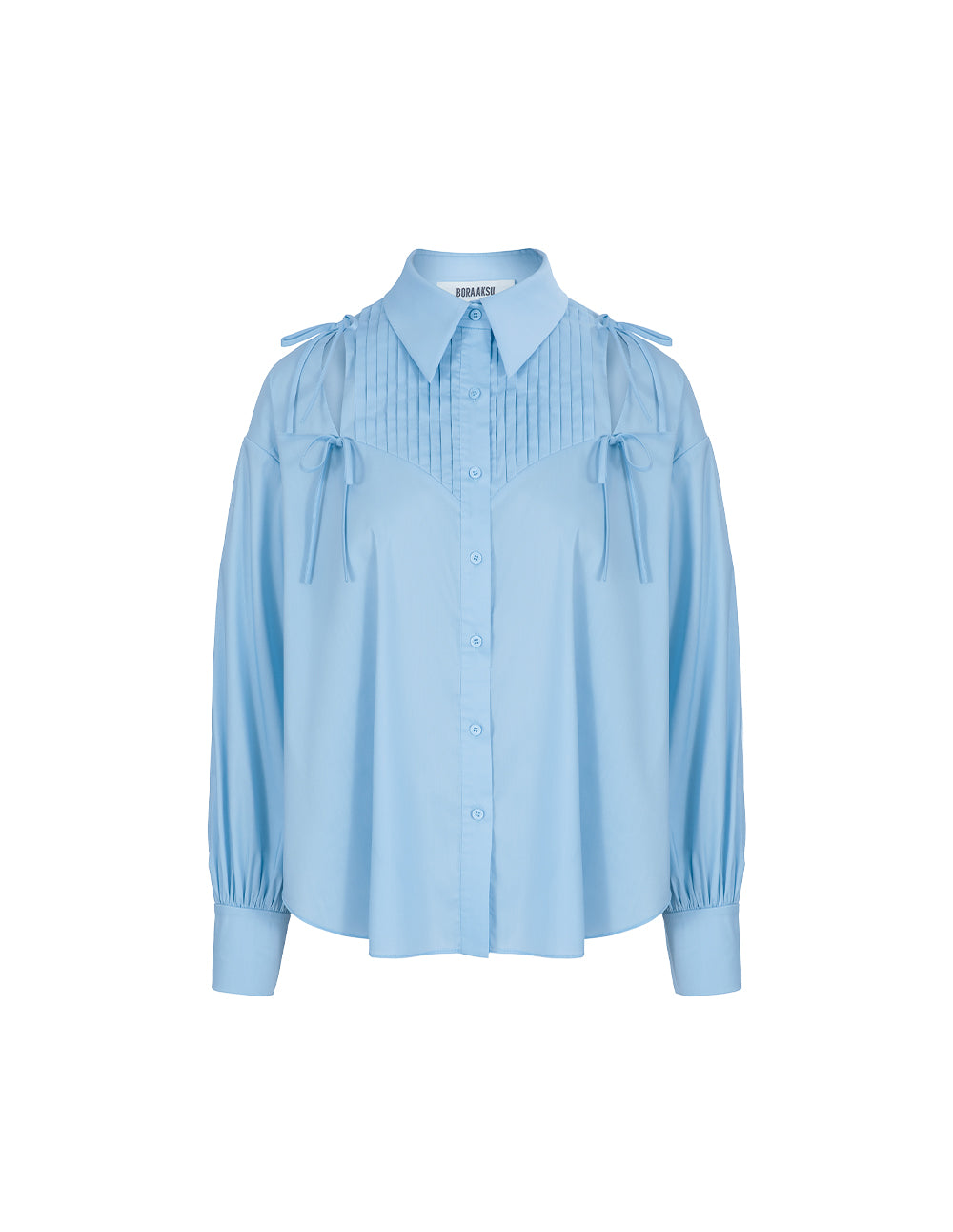 BORA AKSU Tailored Puff Sleeves And Hollow Bow Decoration On The Shoulders Blouse
