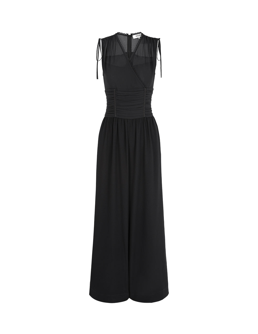 BORA AKSU V-Neck Sleeveless Pleated Jumpsuit