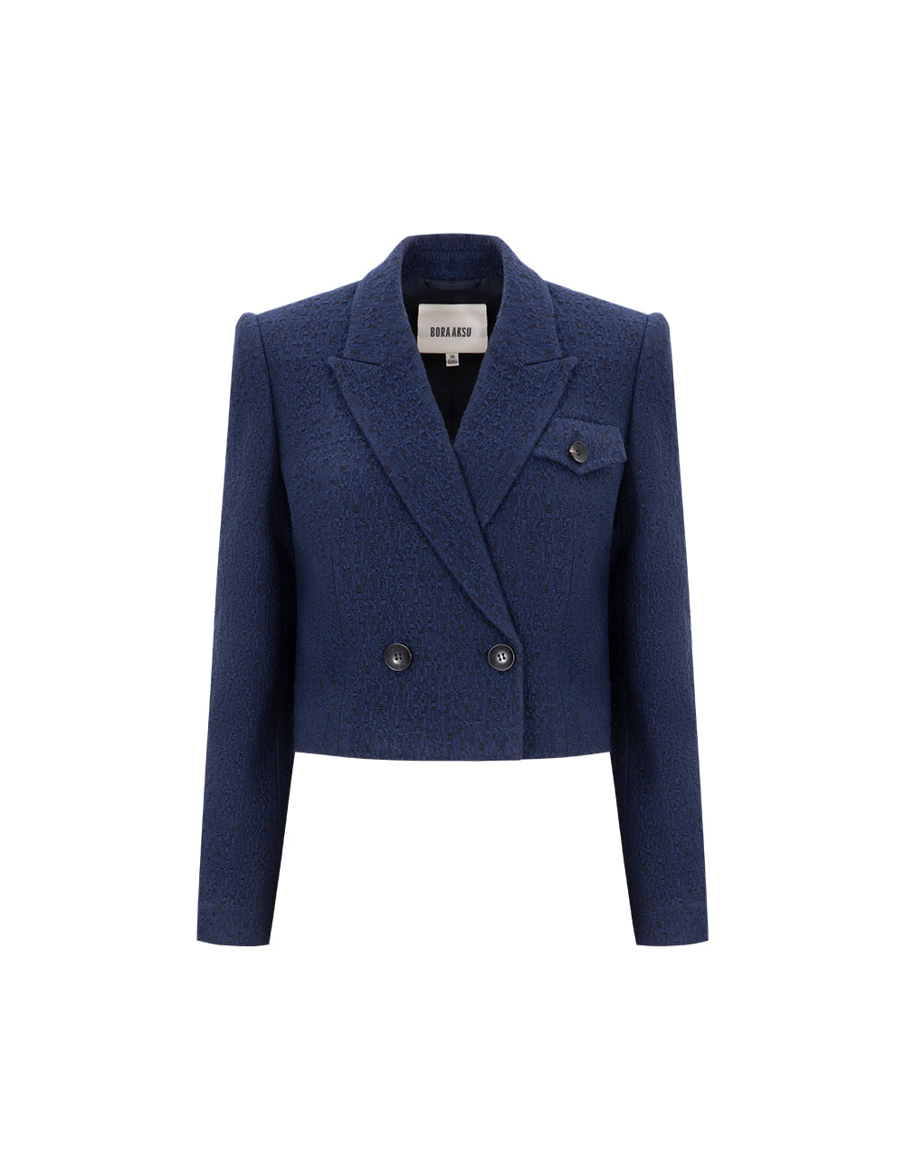 BORA AKSU Woollen Tweed Short Blazer