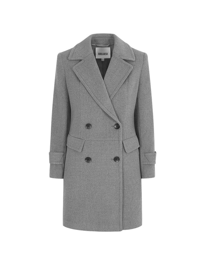 BORA AKSU Lapel Double-Breasted Wool Coat
