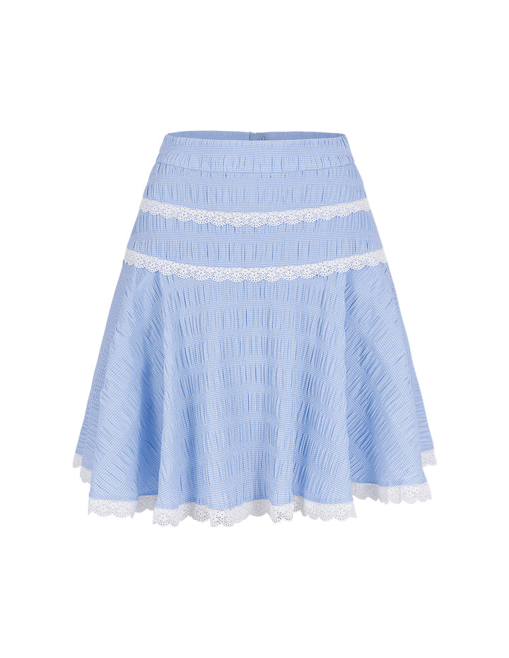 BORA AKSU Lace Paneled A-Line Skirt
