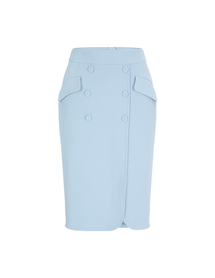 BORA AKSU Double Breasted Side Slit Skirt