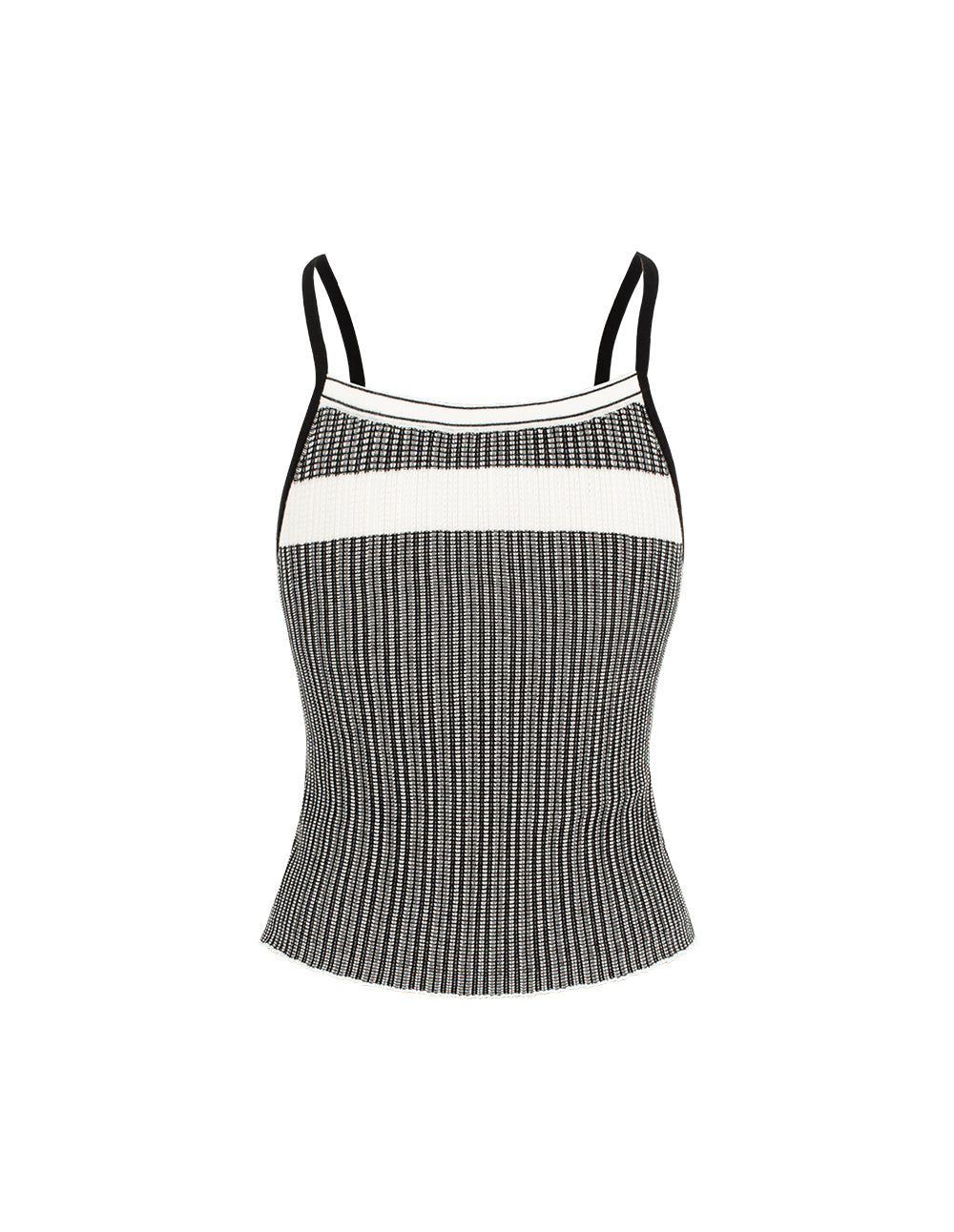 BORA AKSU Black & White Striped Slim Knit Tank Top