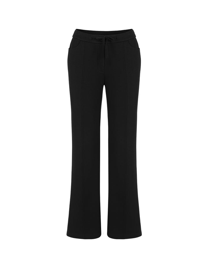 BORA AKSU Drawstring Waist Straight Leg Black Pants