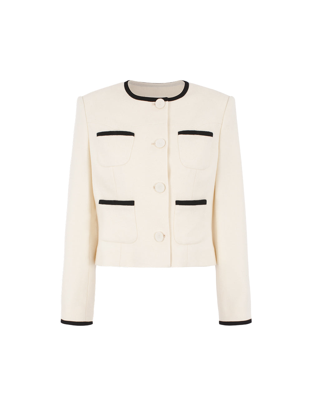 BORA AKSU Boxed Short Wool Jacket with 4 Pockets
