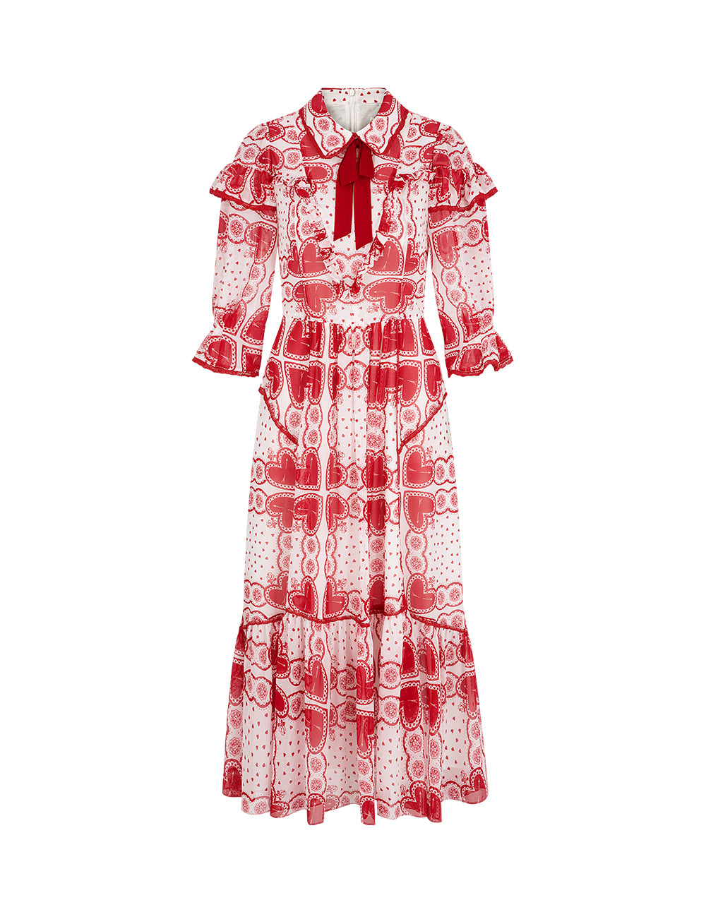 BORA AKSU Peter Pan Collar Print Dress