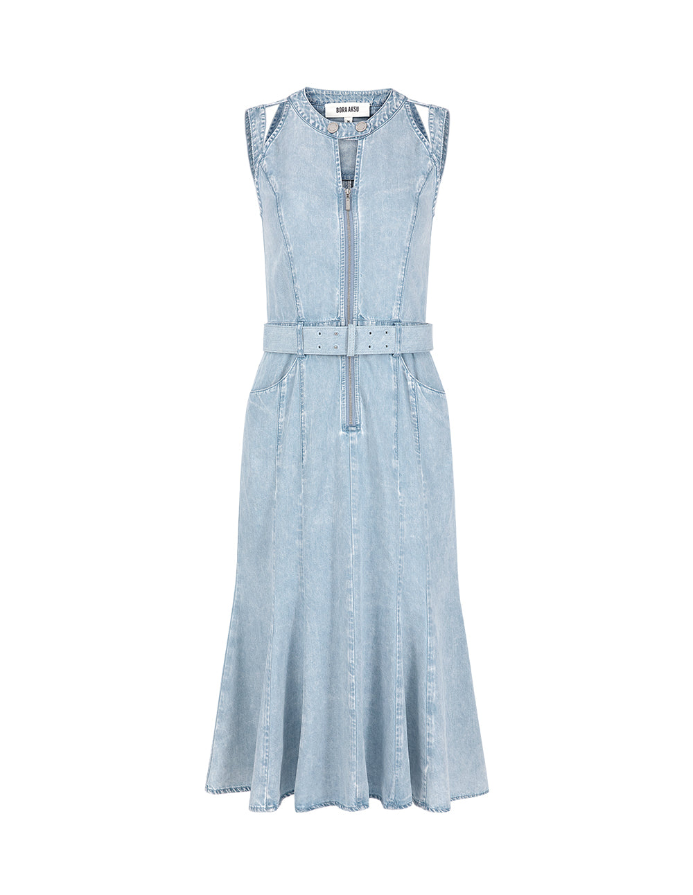 BORA AKSU Simple Waisted Denim Dress
