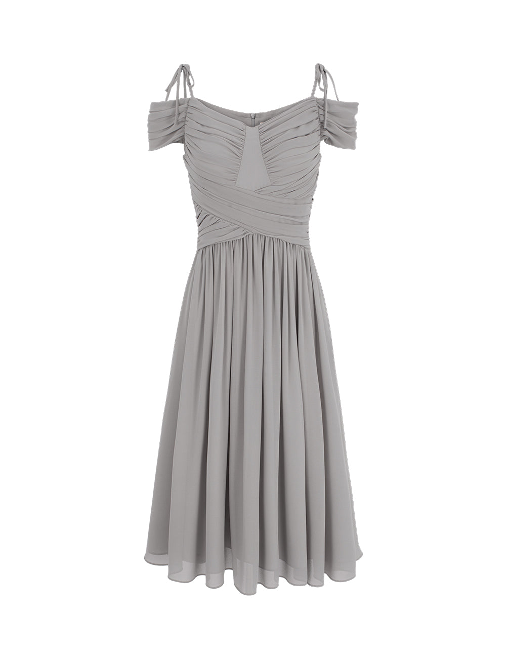 BORA AKSU V-neck Pleated Slip Midi Dress