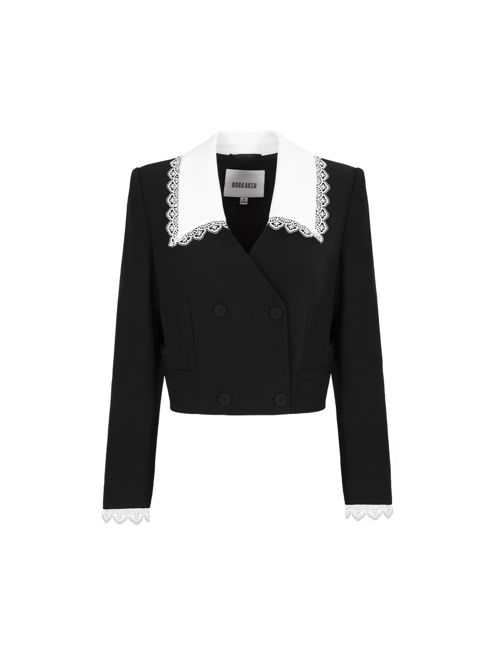 BORA AKSU Triacetate Colour-Blocked Lapel Short Blazer