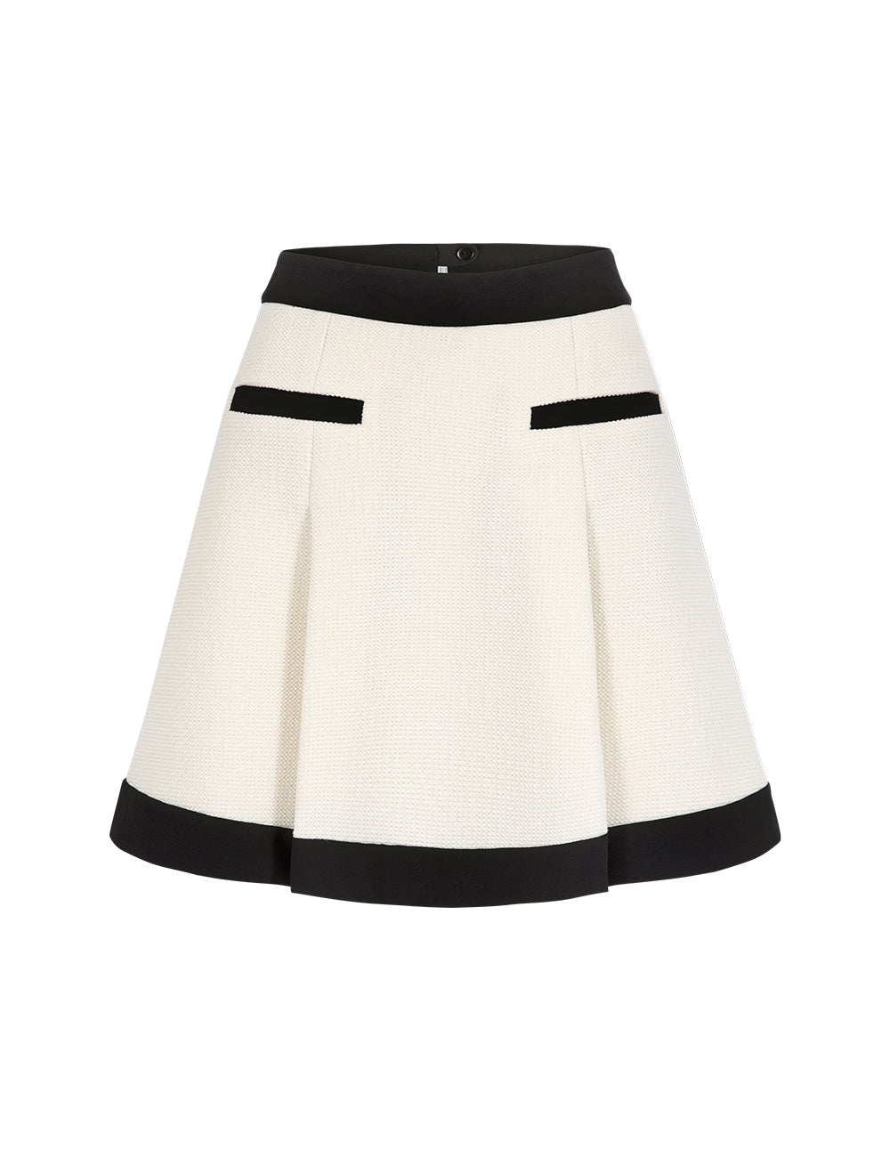 BORA AKSU Black Patchwork Pleated Skirt