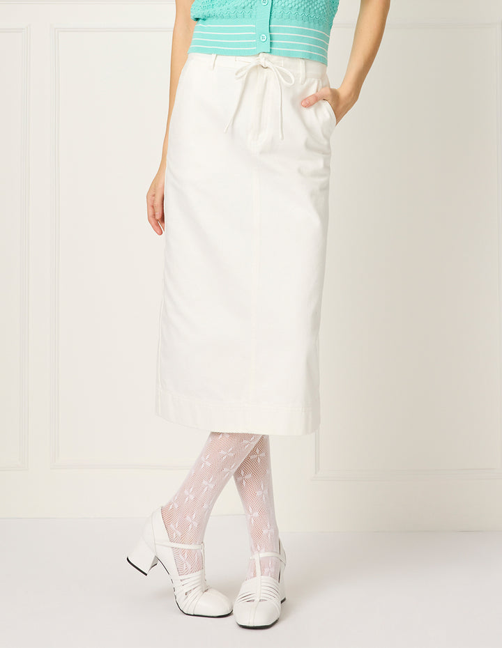 BORA AKSU Straight Knee-Length Denim Pencil Skirt