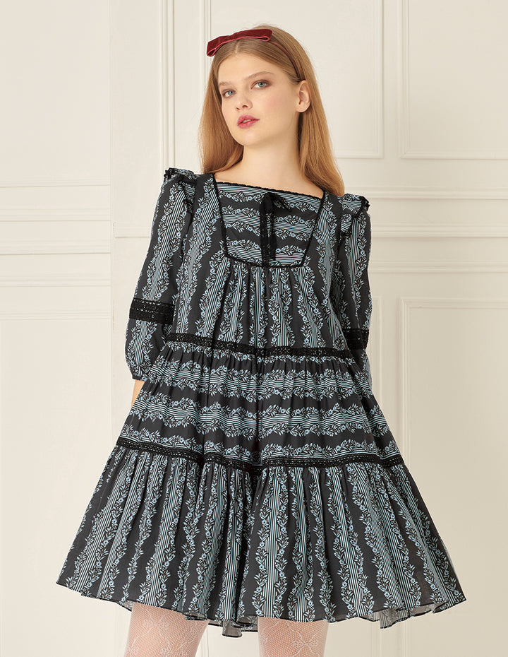 BORA AKSU Printed Babydoll Dress