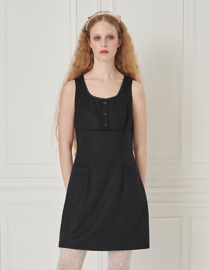 BORA AKSU Sleeveless Empire Slim-Fit A-Hem Dress