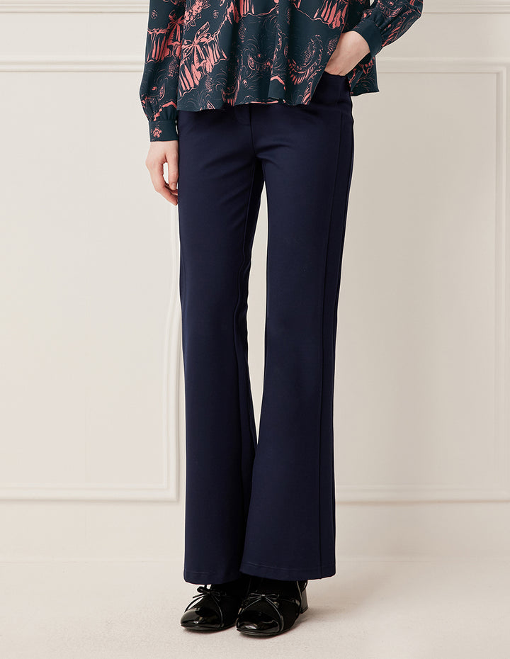 BORA AKSU Navy Blue Relaxed Fit Straight Leg Long Pants