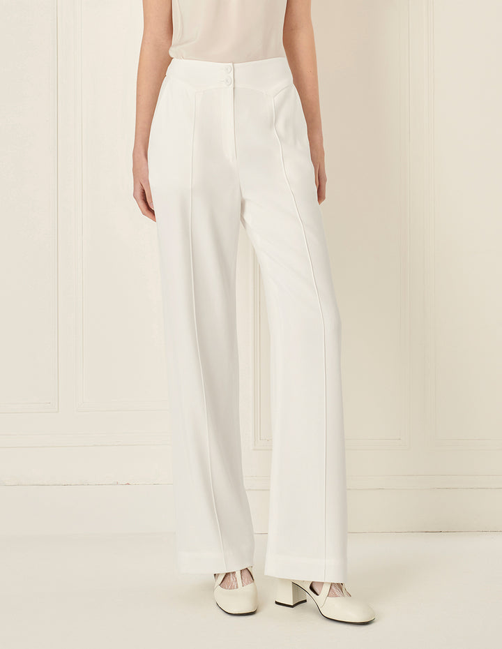 BORA AKSU Exquisitely Tailored Wide-Leg Suit Trousers