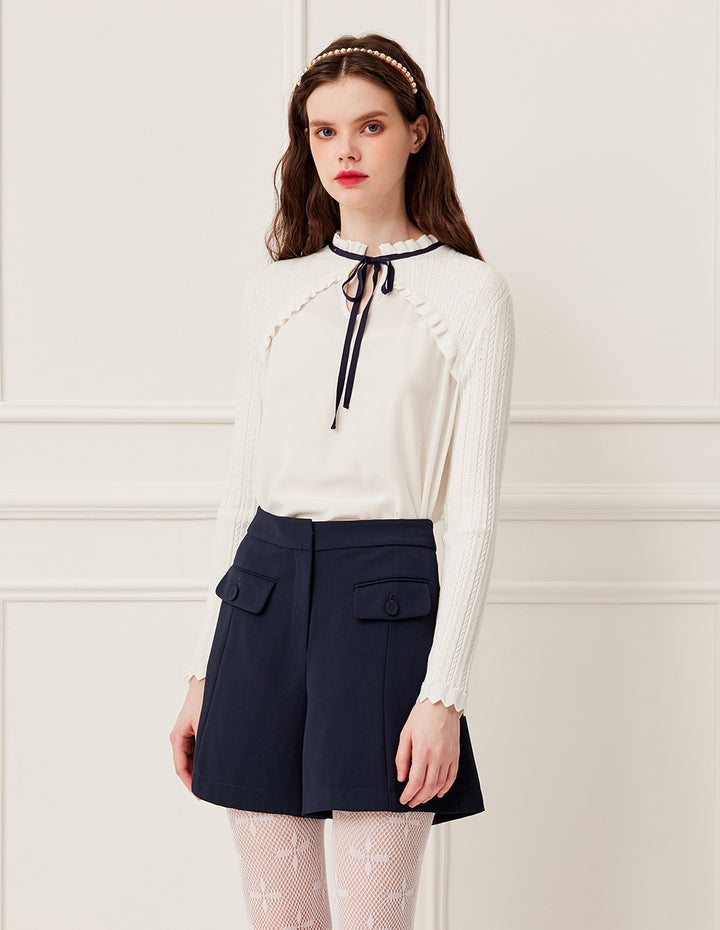 BORA AKSU Modern Mini Shorts with Pockets