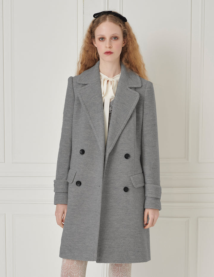 BORA AKSU Lapel Double-Breasted Wool Coat