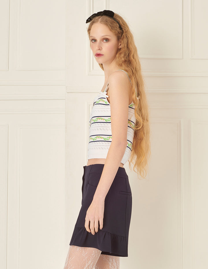 BORA AKSU Jacquard Knitted Suspenders