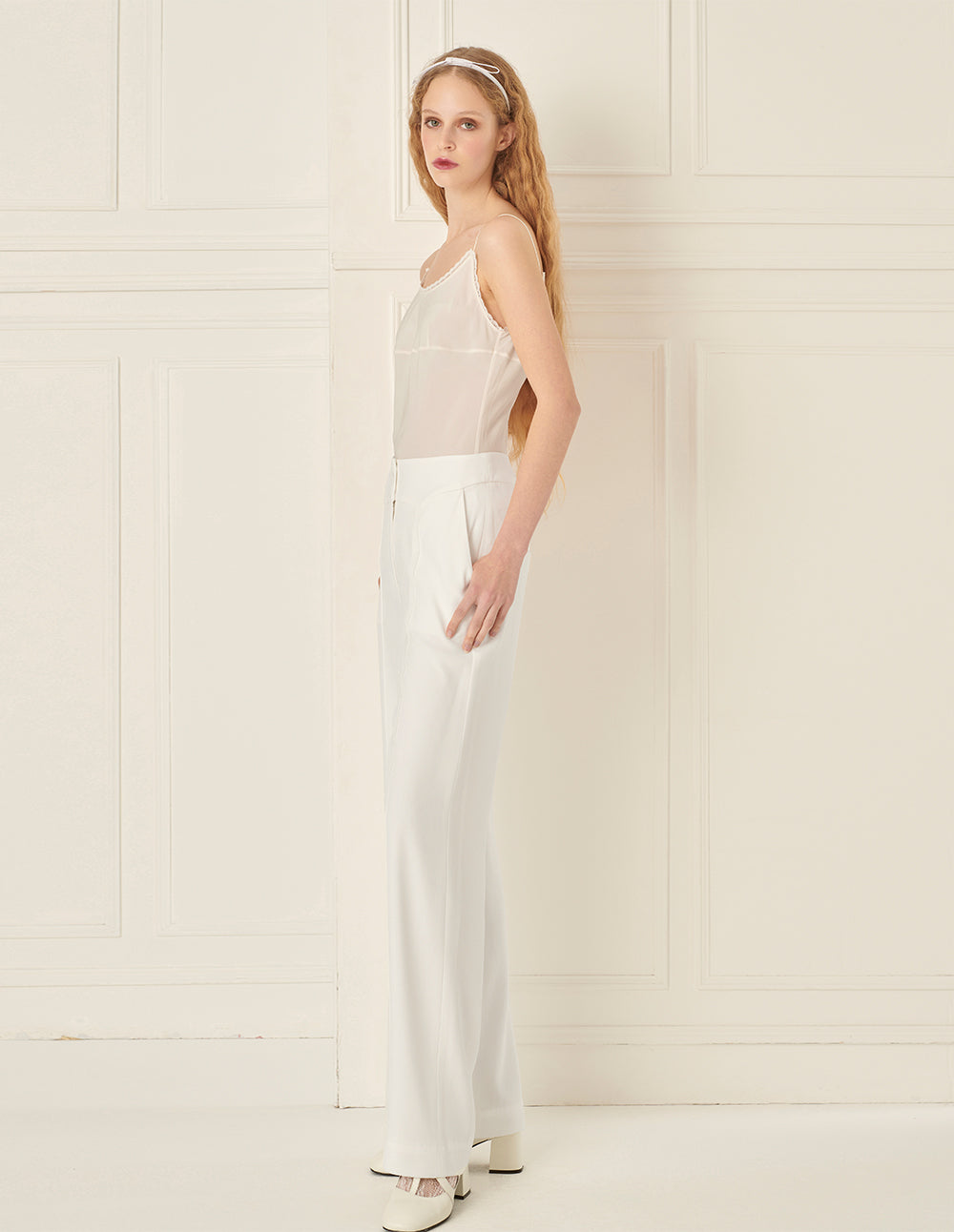 BORA AKSU Exquisitely Tailored Wide-Leg Suit Trousers