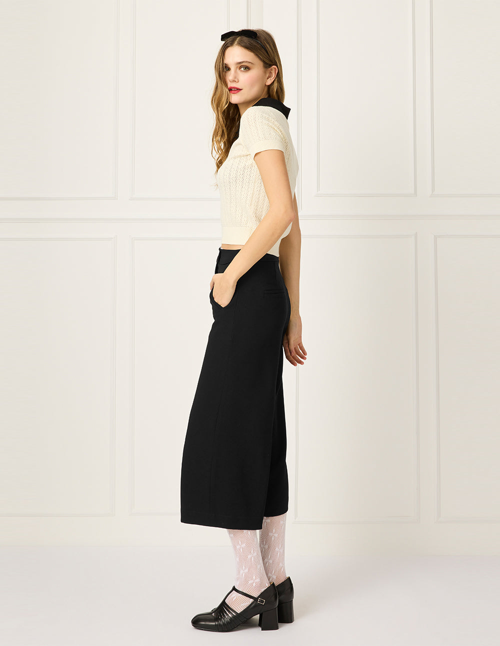 BORA AKSU Simple Relaxed Fit Cropped Straight Leg Pants