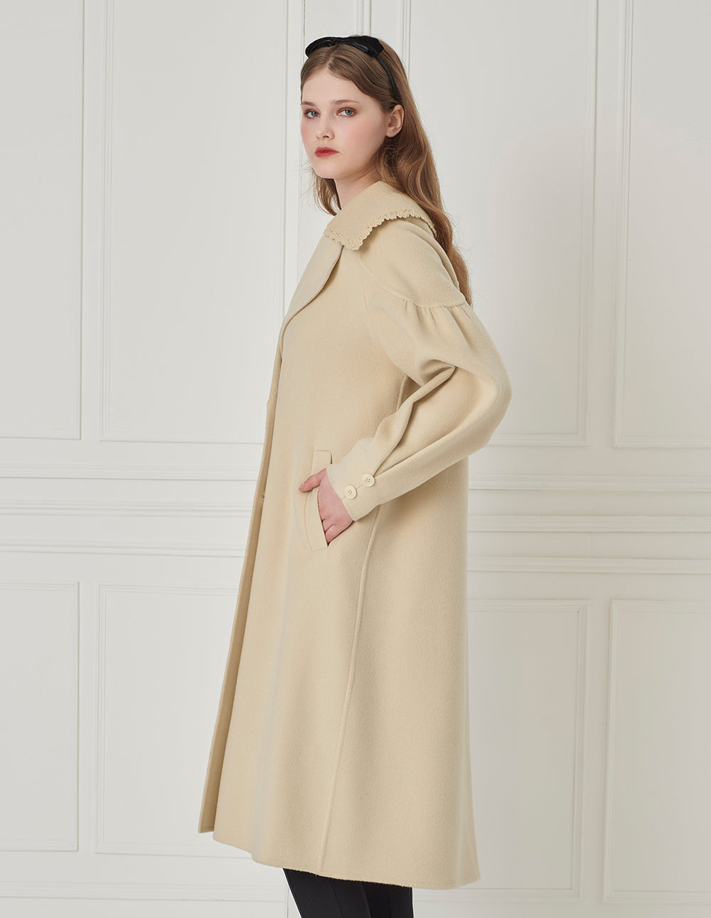 BORA AKSU Double-Breasted Knitted Patchwork Lapel Jacket