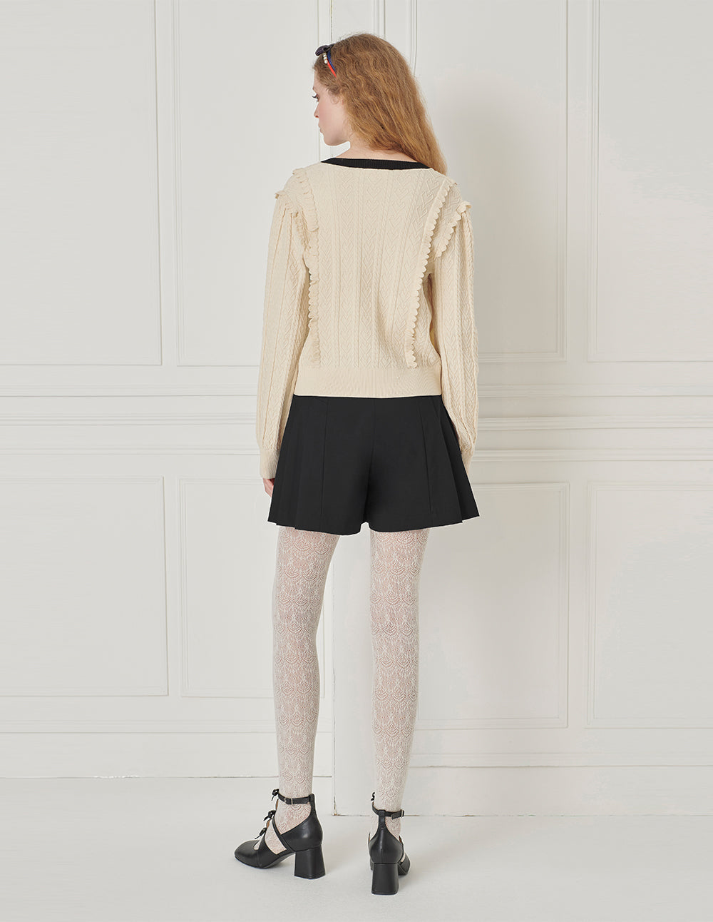 BORA AKSU Pleated Small A-Hem Shorts
