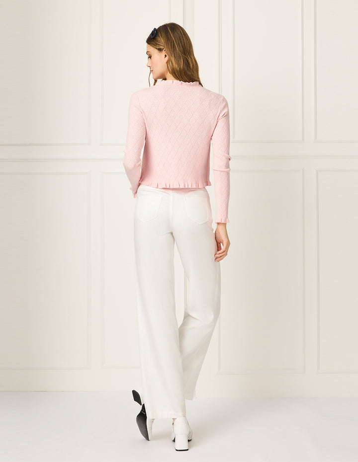 BORA AKSU Pure White Wide-Leg Pants