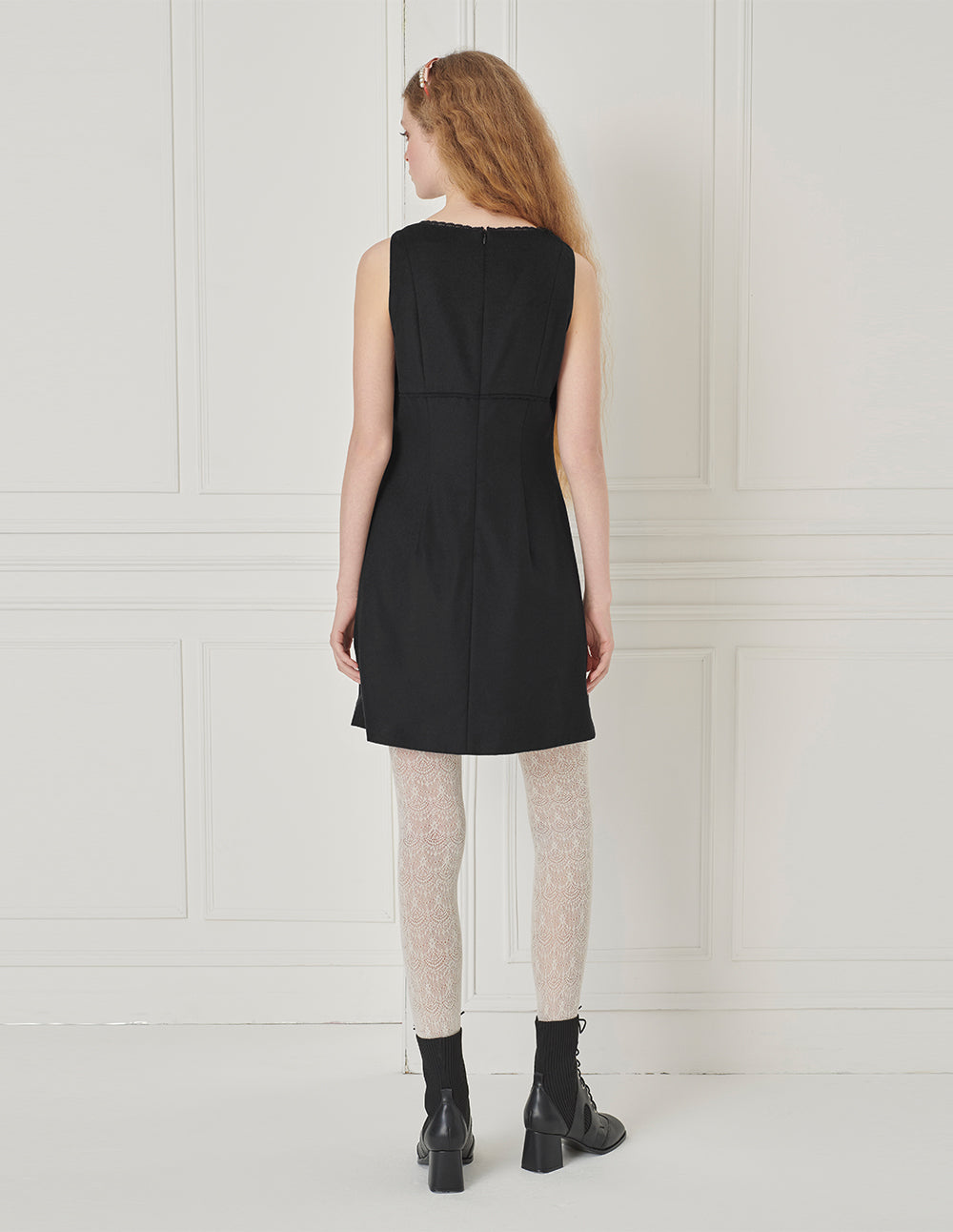 BORA AKSU Sleeveless Empire Slim-Fit A-Hem Dress