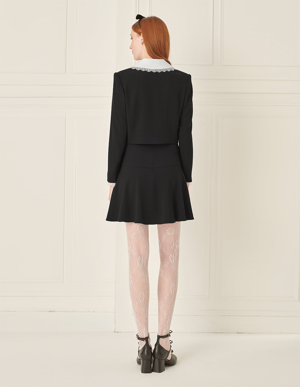 BORA AKSU Triacetate Colour-Blocked Lapel Short Blazer