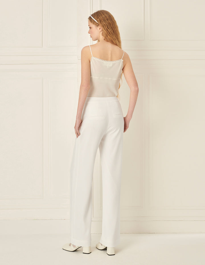 BORA AKSU Exquisitely Tailored Wide-Leg Suit Trousers