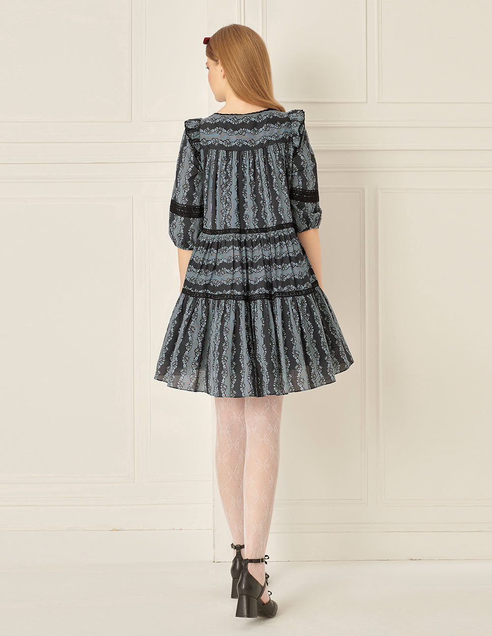 BORA AKSU Printed Babydoll Dress