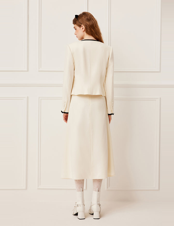 BORA AKSU Boxed Short Wool Jacket with 4 Pockets