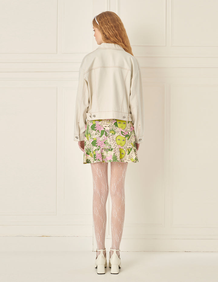 BORA AKSU Design Badge Patchwork Denim Jacket