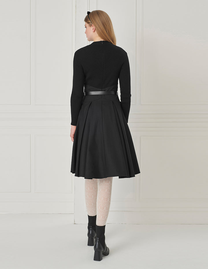 BORA AKSU Hollow Knitted Patchwork Dress