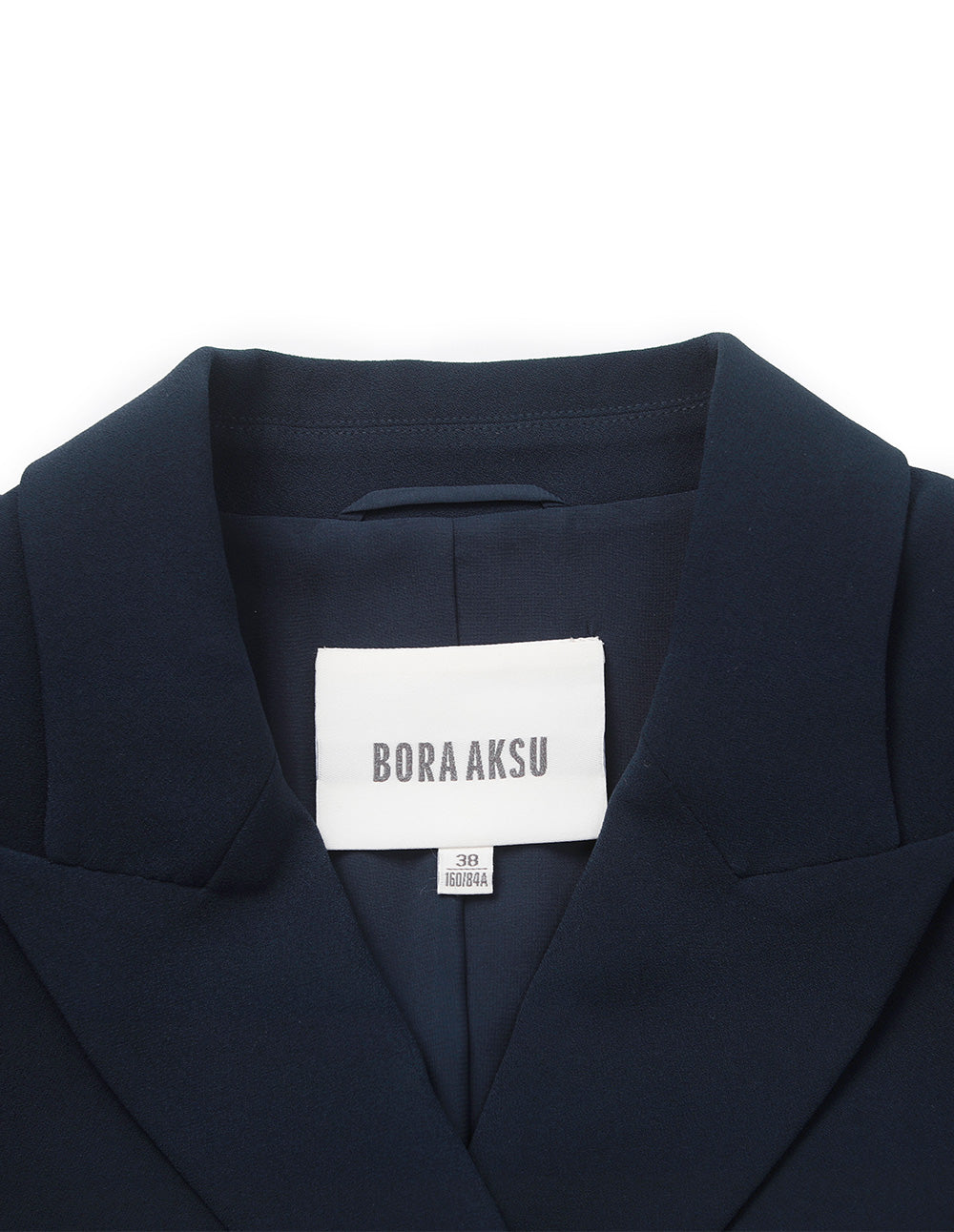 BORA AKSU Peak Lapels Double-Breasted Long-Sleeve Cropped Blazer