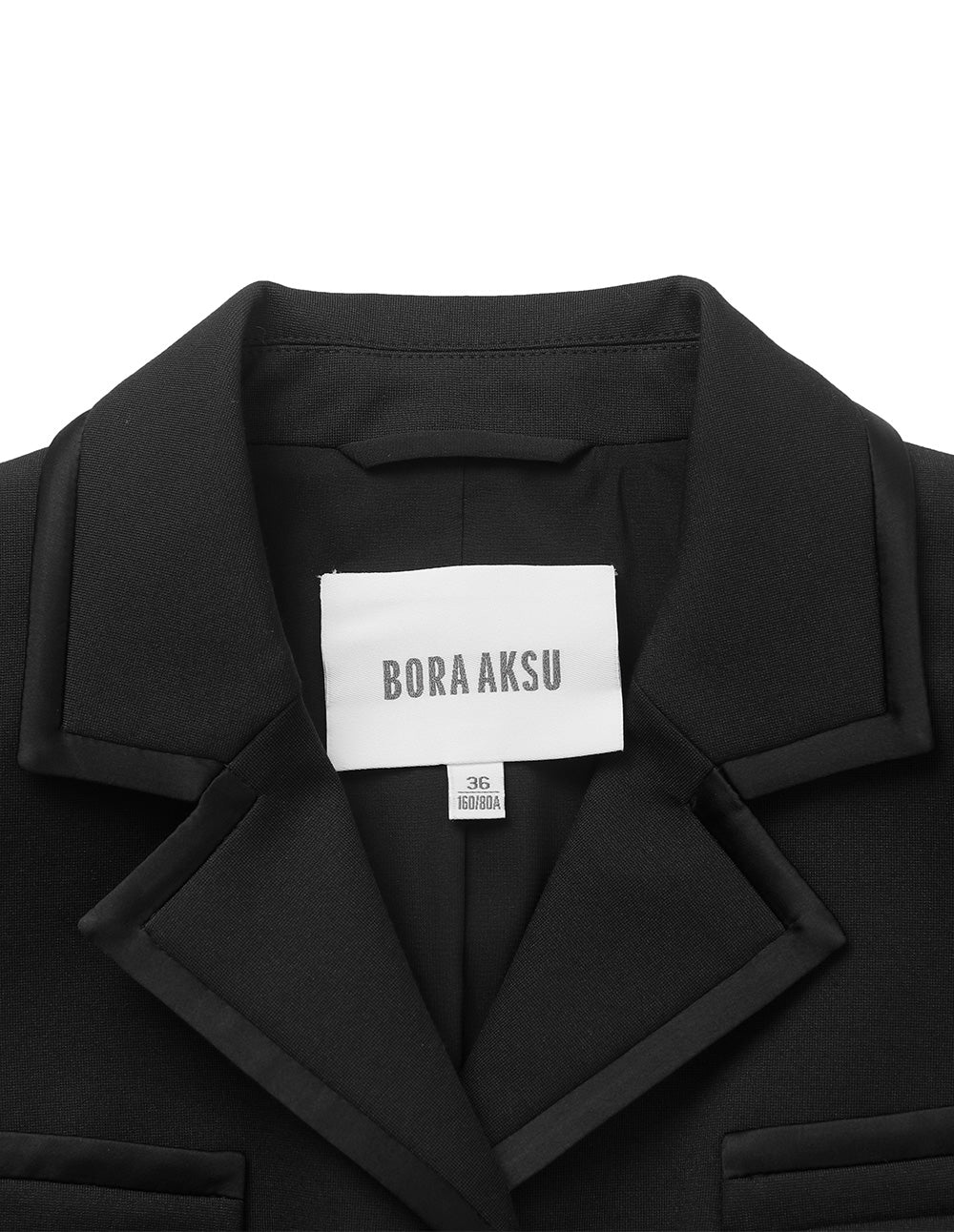 BORA AKSU Contrast Trim Fitted Cropped Blazer