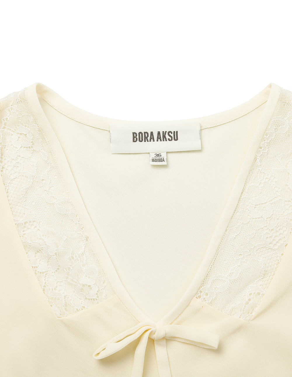 BORA AKSU V-Neck Lace Trim Hollow Tank