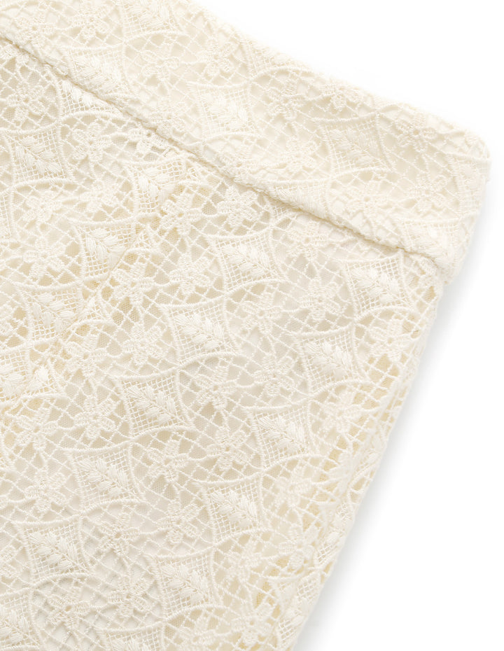 BORA AKSU Lace Knee-Length Fish Tail Skirt