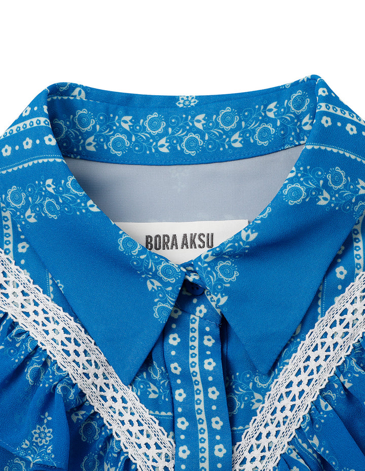 BORA AKSU Damascus Print Shirt Dress