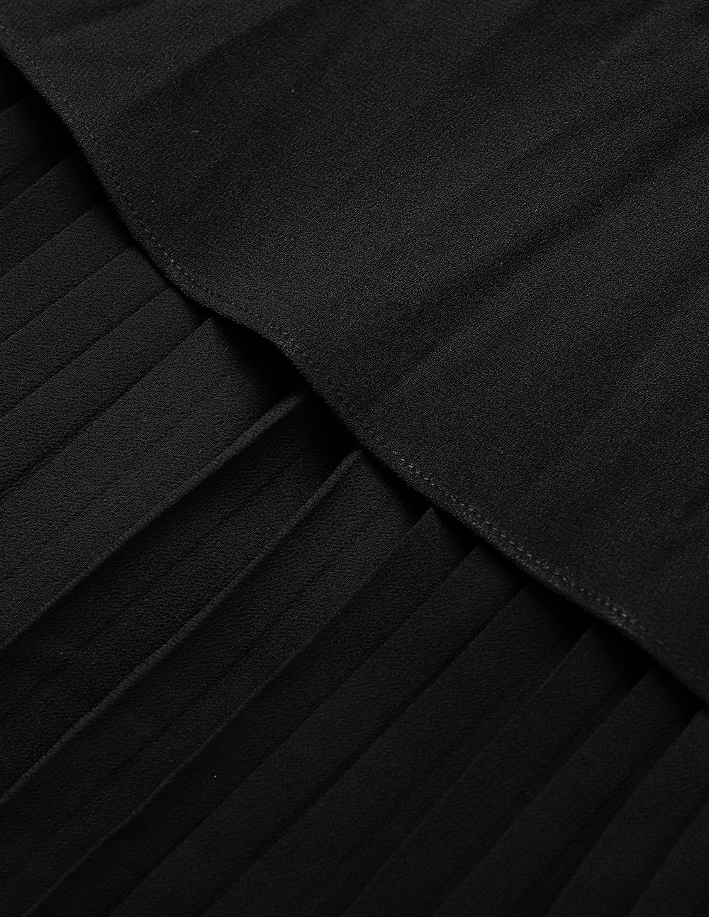 BORA AKSU Double-Layer Pleated Knee-Length Black Skirt