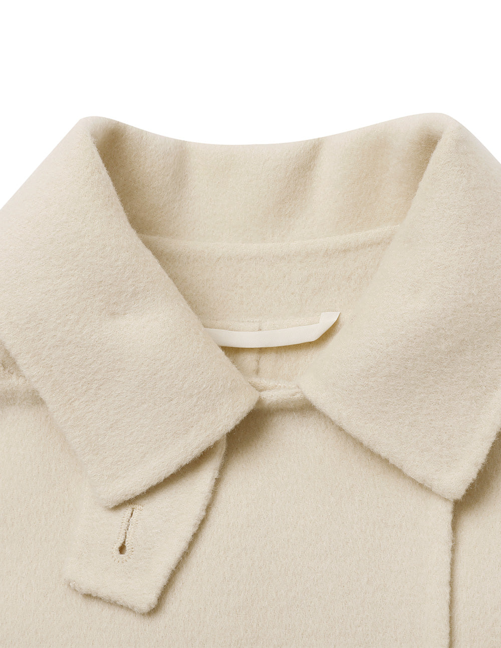 BORA AKSU Standing Collar Waist-Tie Single-Breasted Wool Coat